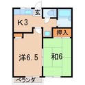 サンハイツK　Aの間取図