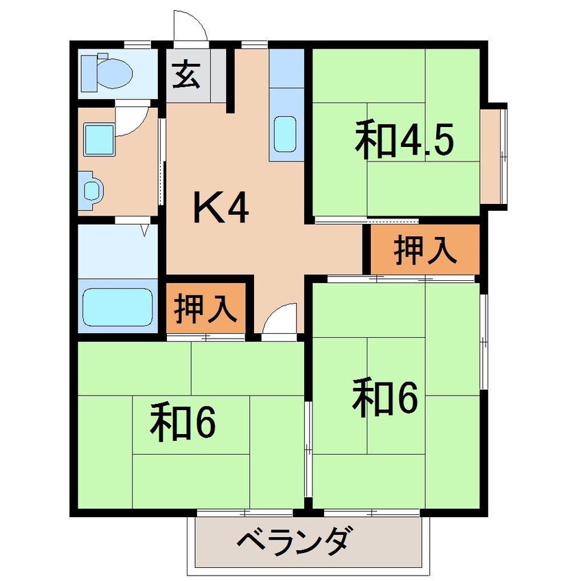 間取図 コーポα