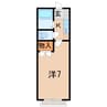 プルメリア 1Kの間取り