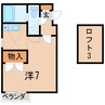 シェ・ラ・メール 1Rの間取り