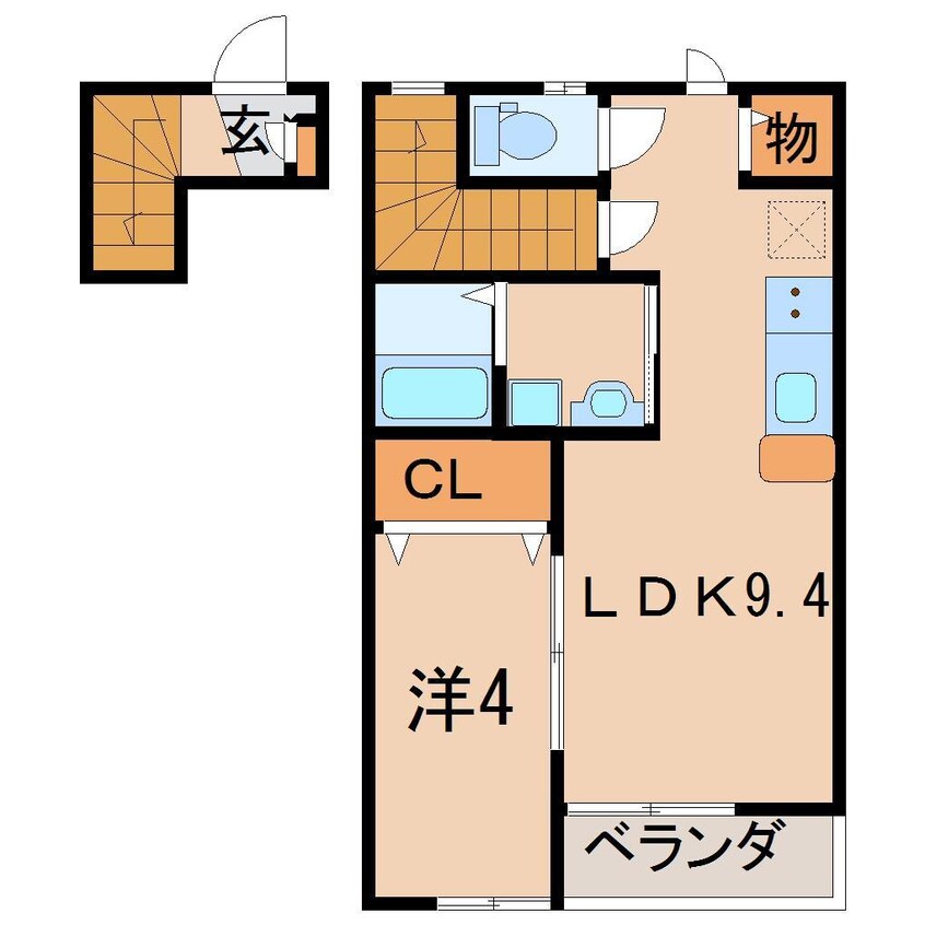 間取図 エリーゼ笹谷駅前