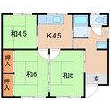 千葉貸家の間取図