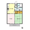 セジュール御山A 2DKの間取り