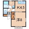 ホワイトバーチA 1Kの間取り