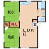 ベルファミールＢ 2LDKの間取り