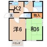 メゾンＭＡＥＤＡ　Ｂ 2Kの間取り