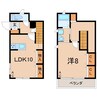 カナレグランデII 1LDKの間取り