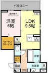 アルモ　ギオーネ 1LDKの間取り