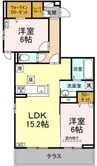 アルモ　ギオーネ 2LDKの間取り