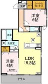 アルモ　ギオーネ 2LDKの間取り