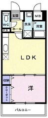 アバンツァート 1LDKの間取り