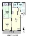 ミニヨンハイツ西長瀬 2LDKの間取り