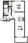 リュミエール　Ａ 1LDKの間取り