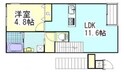 ラック南方の間取図