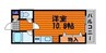 アザレア七日市 1Rの間取り
