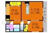 グランスクエア岡山駅西 2LDKの間取り