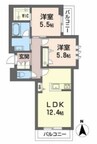 ブルームステージ 2LDKの間取り