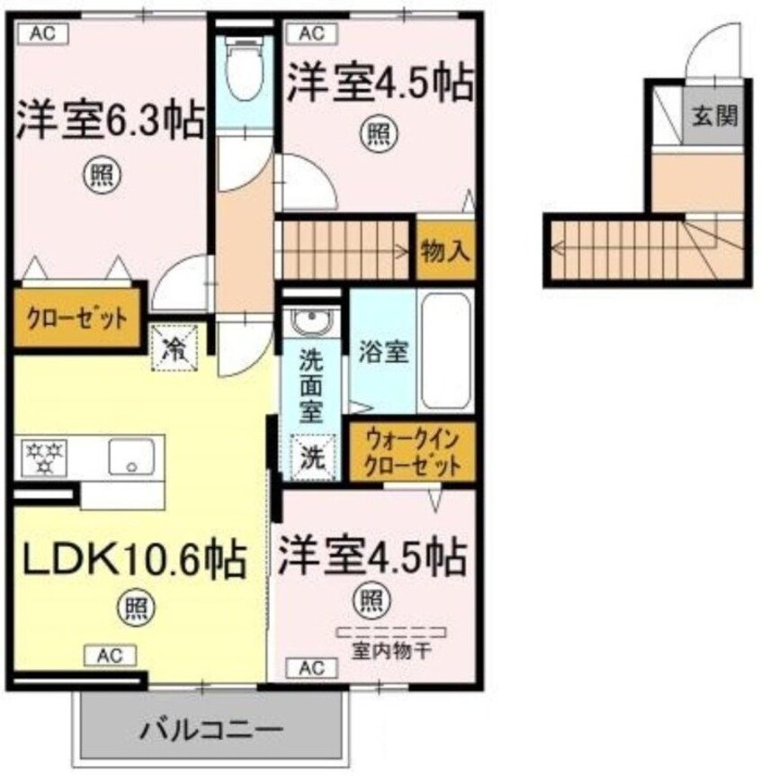 間取図 オーベルジーヌ