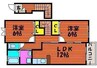パークサイド湊 2LDKの間取り