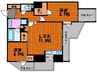 ルミノ平和町リベールタワー 2LDKの間取り