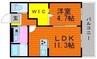 コンフォール 1LDKの間取り