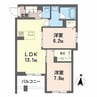 セレーノ野田 2LDKの間取り