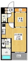 REGALEST 門田屋敷 1LDKの間取り