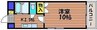 エクセレント大供 1Kの間取り