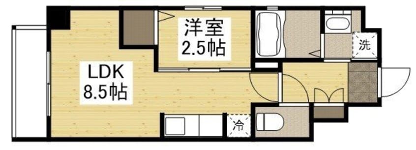 間取図 月光　千日前