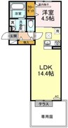 フローレス平田 1LDKの間取り