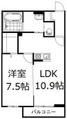 チッタ・デ・雄嶋 1LDKの間取り