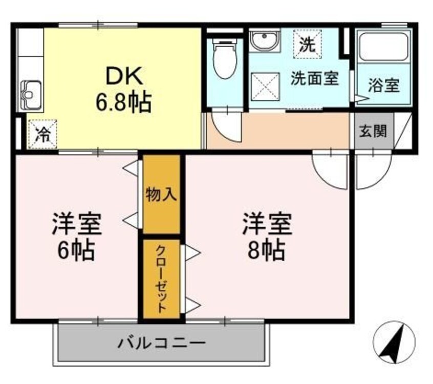 間取図 ソレイユ津高