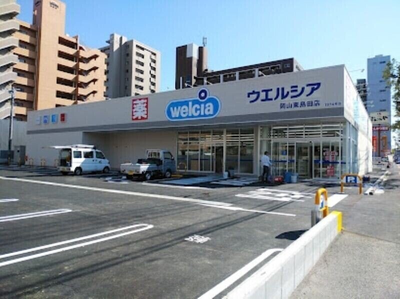 ウエルシア岡山東島田店(ドラッグストア)まで671m Verde大供