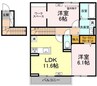 ストルーチェ 2LDKの間取り
