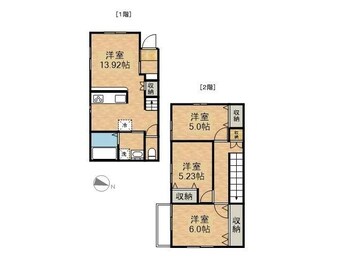 間取図 プランドール伊福町