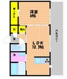 パームツリーＣ 1LDKの間取り