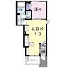 ブルック新保 1LDKの間取り
