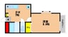 フォレスト大元 1DKの間取り