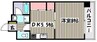 アミスター東島田 1DKの間取り