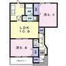 アドナイ－ルＡ 2LDKの間取り
