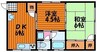 カーサフィオーレ大供 2DKの間取り