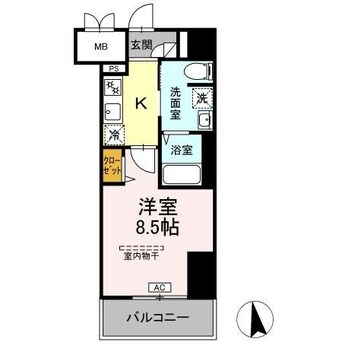 間取図 グランディオ医大前