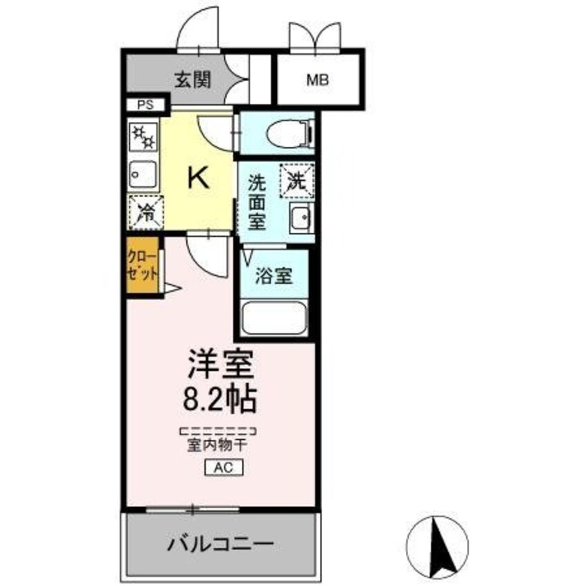 間取図 グランディオ医大前