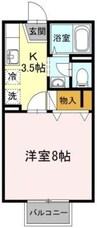 メゾンたちばな　Ｃ棟 1Kの間取り