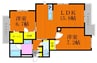 ベレオ京山 2LDKの間取り