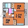 レポーゼⅠ 2LDKの間取り