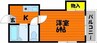 BRUNO浜1 1Kの間取り