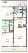 仮称）岡山平田マンション 2LDKの間取り