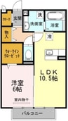 サクラコーポＡ棟 1LDKの間取り