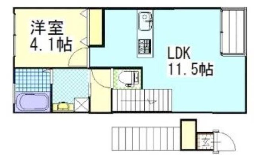 間取図 ラック南方